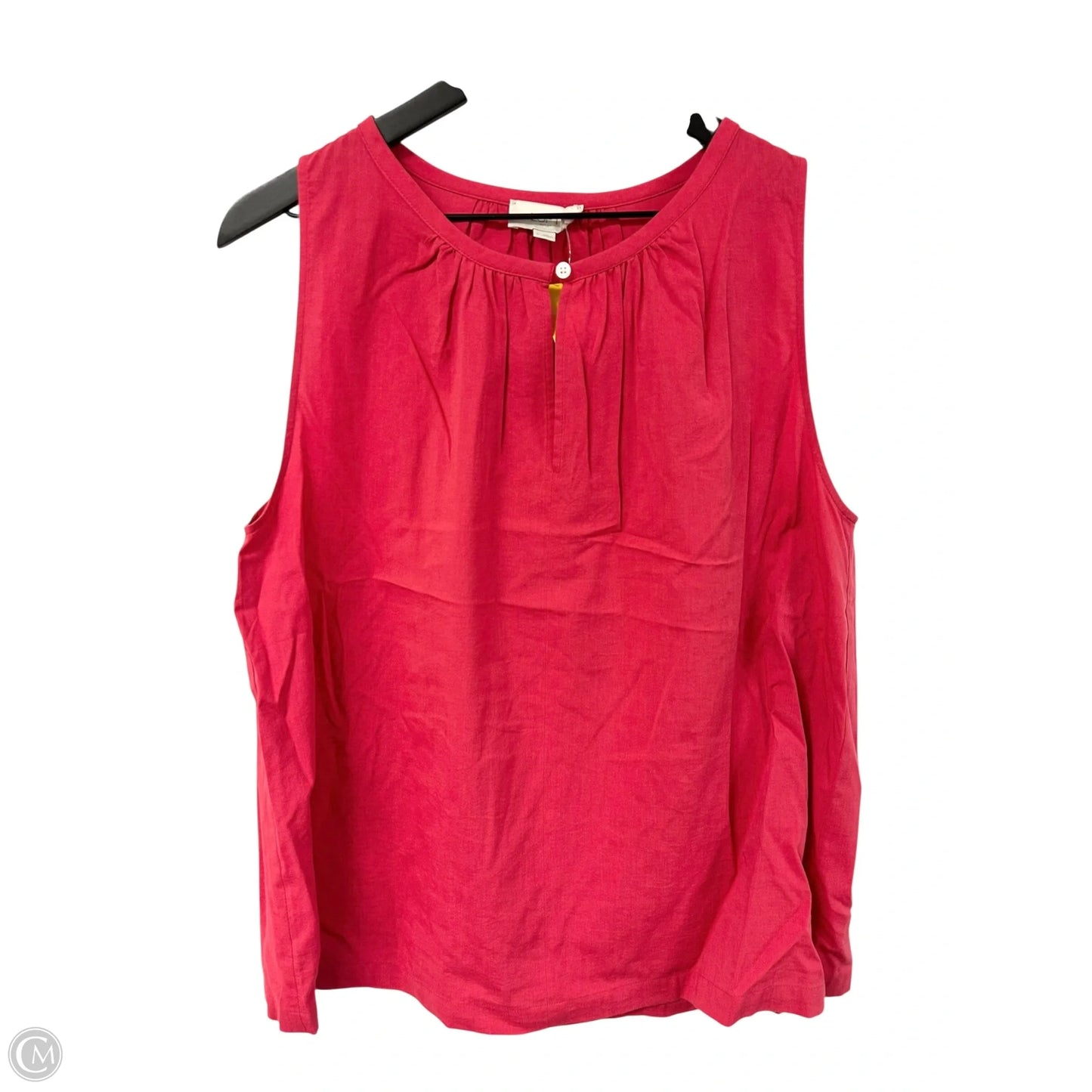 Top Sleeveless By Loft In Coral, Size: L