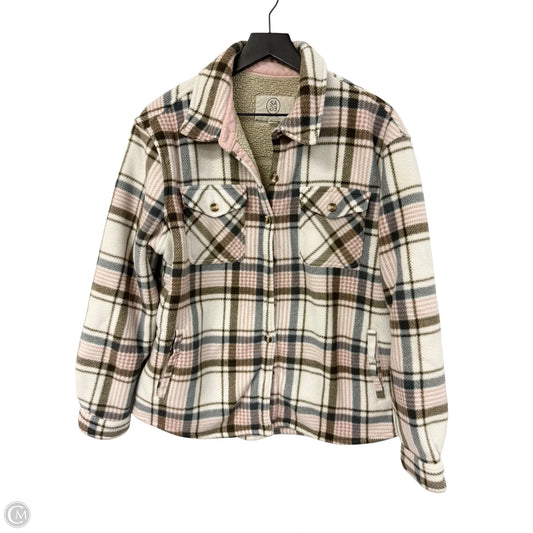 Jacket Shirt By Sage In Multi-colored, Size: L