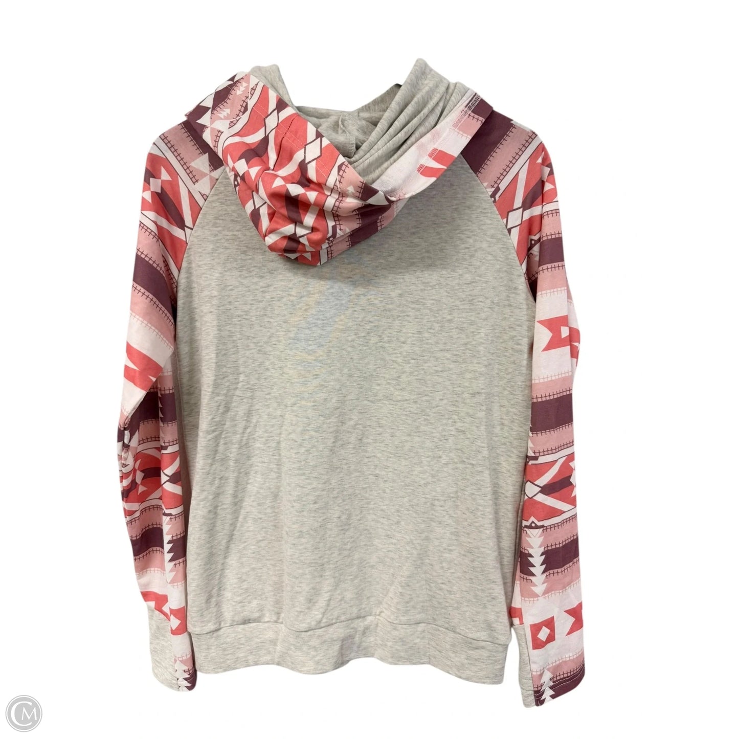 Top Long Sleeve By Clothes Mentor In Grey & Orange, Size: S