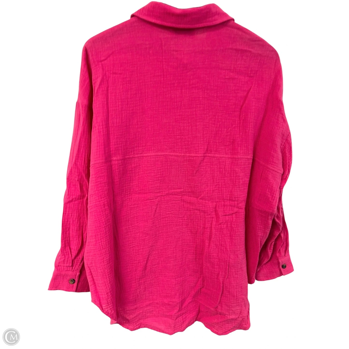 Blouse Long Sleeve By Cme In Pink, Size: S