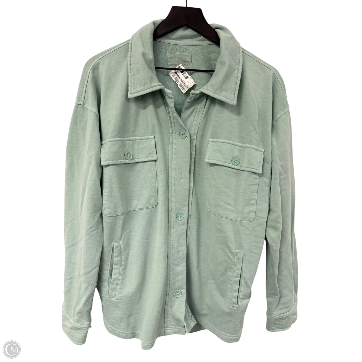 Jacket Shirt By Thread And Supply In Green, Size: M