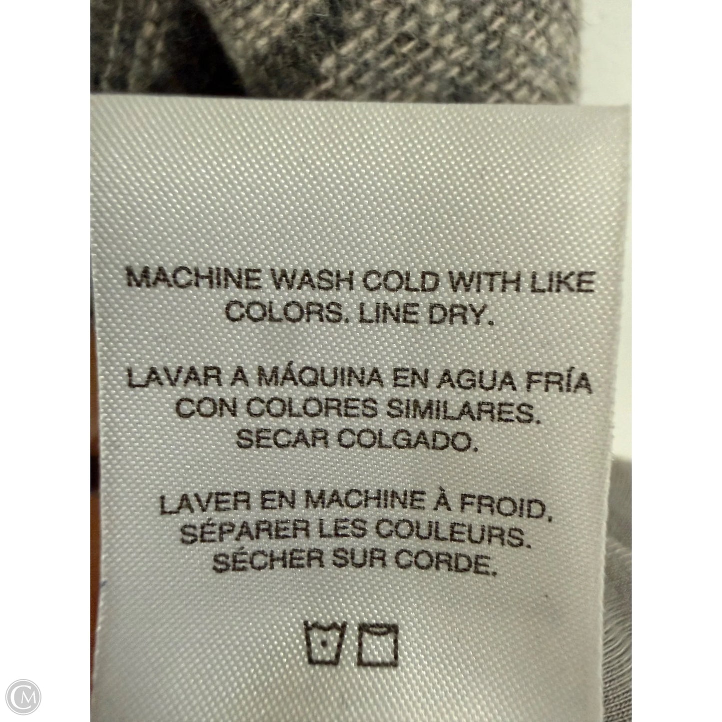 Jacket Shirt By Thread And Supply In Grey & Pink, Size: L