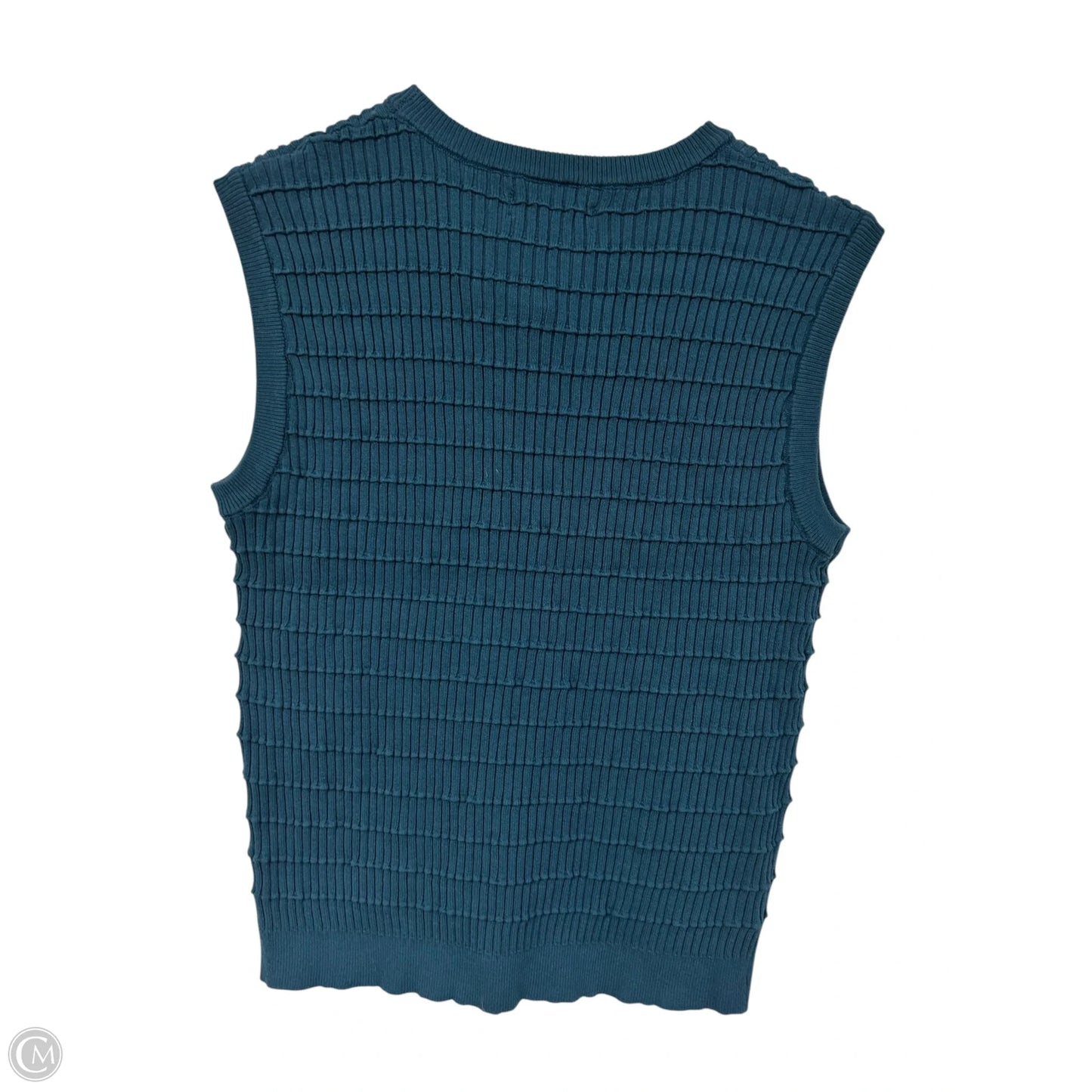 Top Sleeveless By Papillion In Blue, Size: L