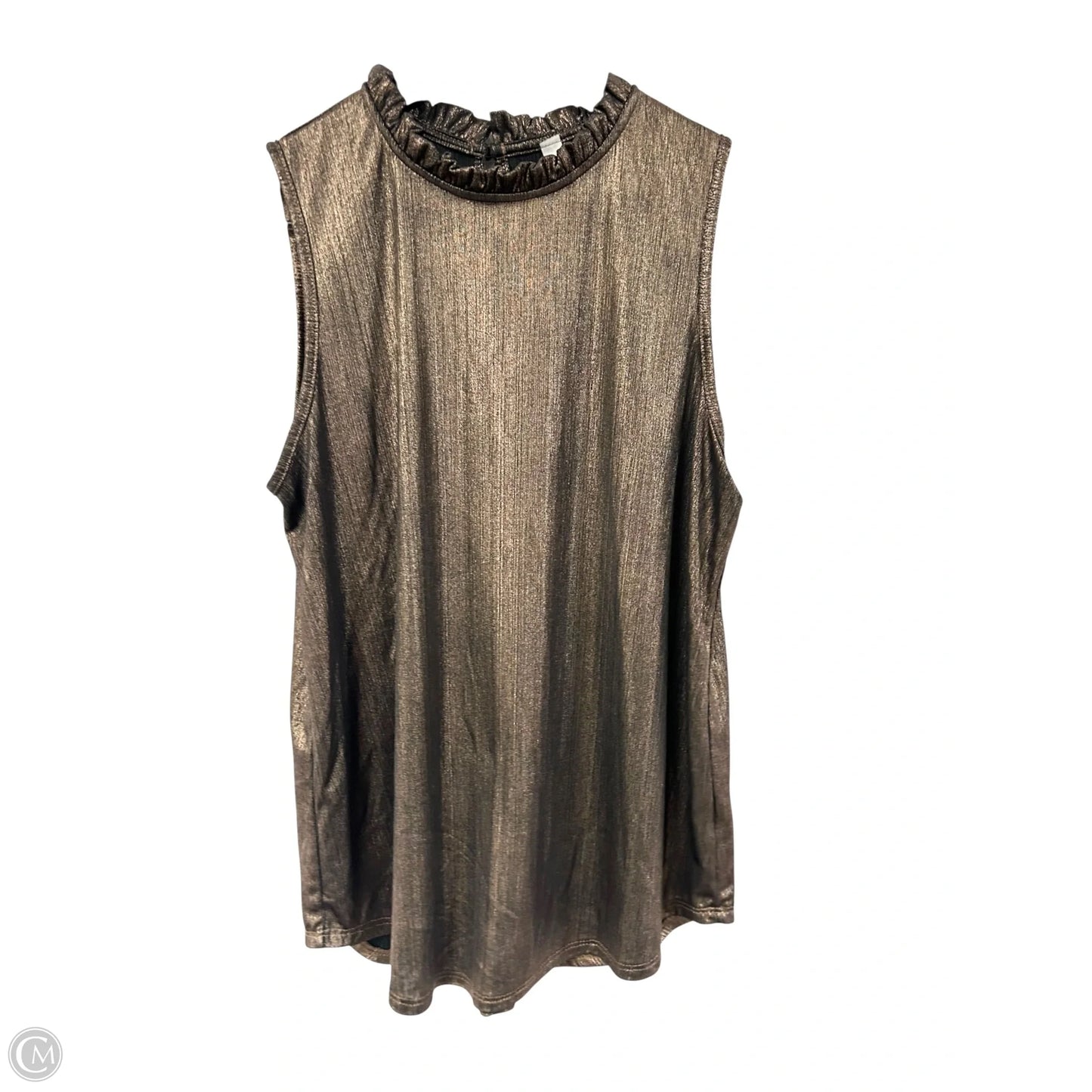 Top Sleeveless By Mts In Bronze, Size: S
