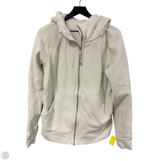 Sweatshirt Hoodie By Lululemon In Cream, Size: L