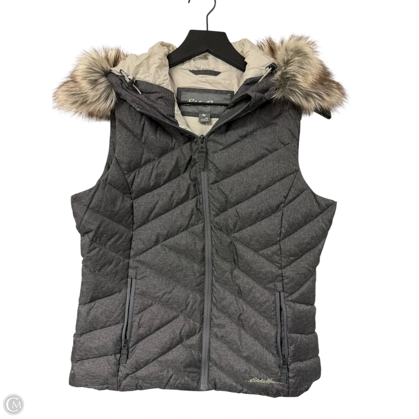 Vest Puffer & Quilted By Eddie Bauer In Grey, Size: Sp