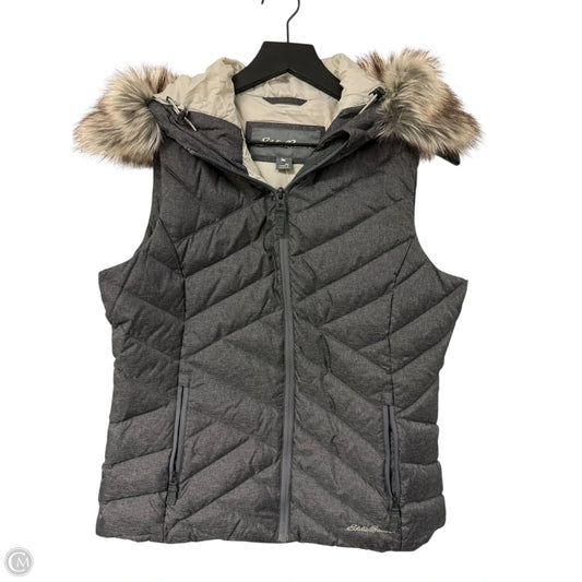 Vest Puffer & Quilted By Eddie Bauer In Grey, Size: Sp