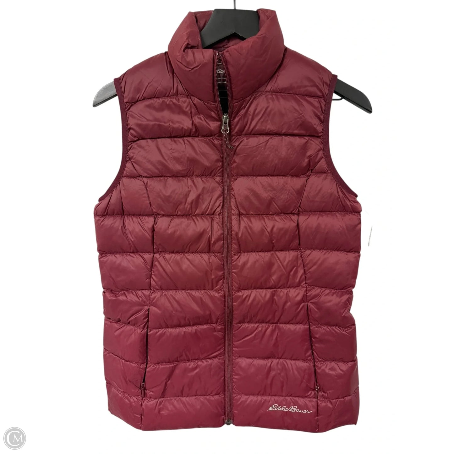 Vest Puffer & Quilted By Eddie Bauer In Maroon, Size: Xs