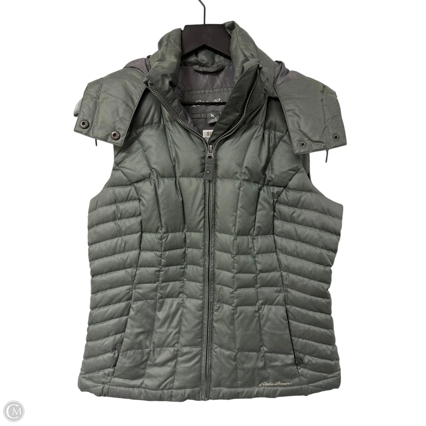 Vest Puffer & Quilted By Eddie Bauer In Grey, Size: S