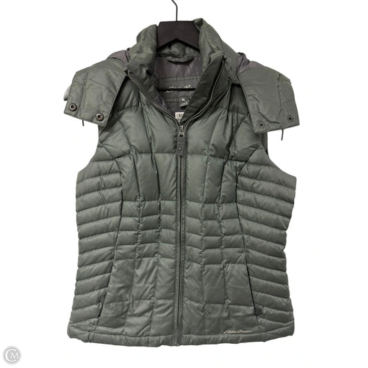 Vest Puffer & Quilted By Eddie Bauer In Grey, Size: S