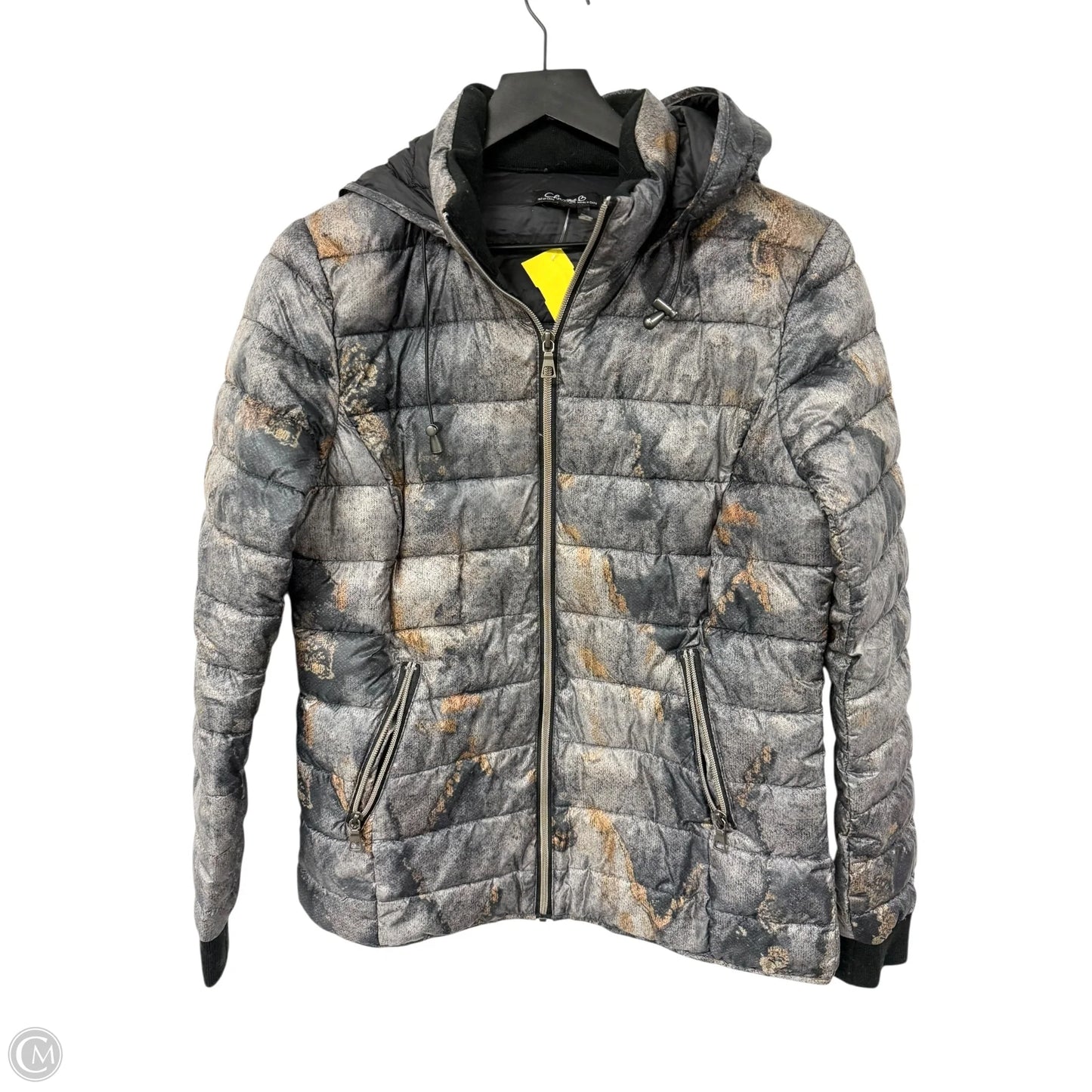 Coat Puffer & Quilted By Charlie B In Gold & Silver, Size: S