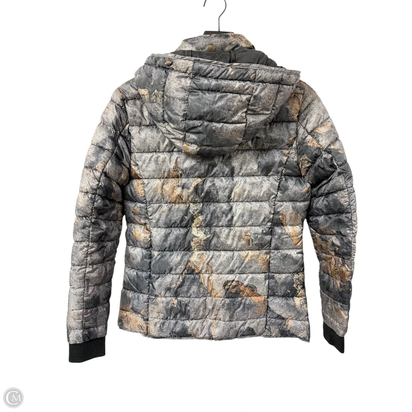 Coat Puffer & Quilted By Charlie B In Gold & Silver, Size: S