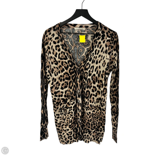 Sweater Cardigan By Ellison In Animal Print, Size: Xl