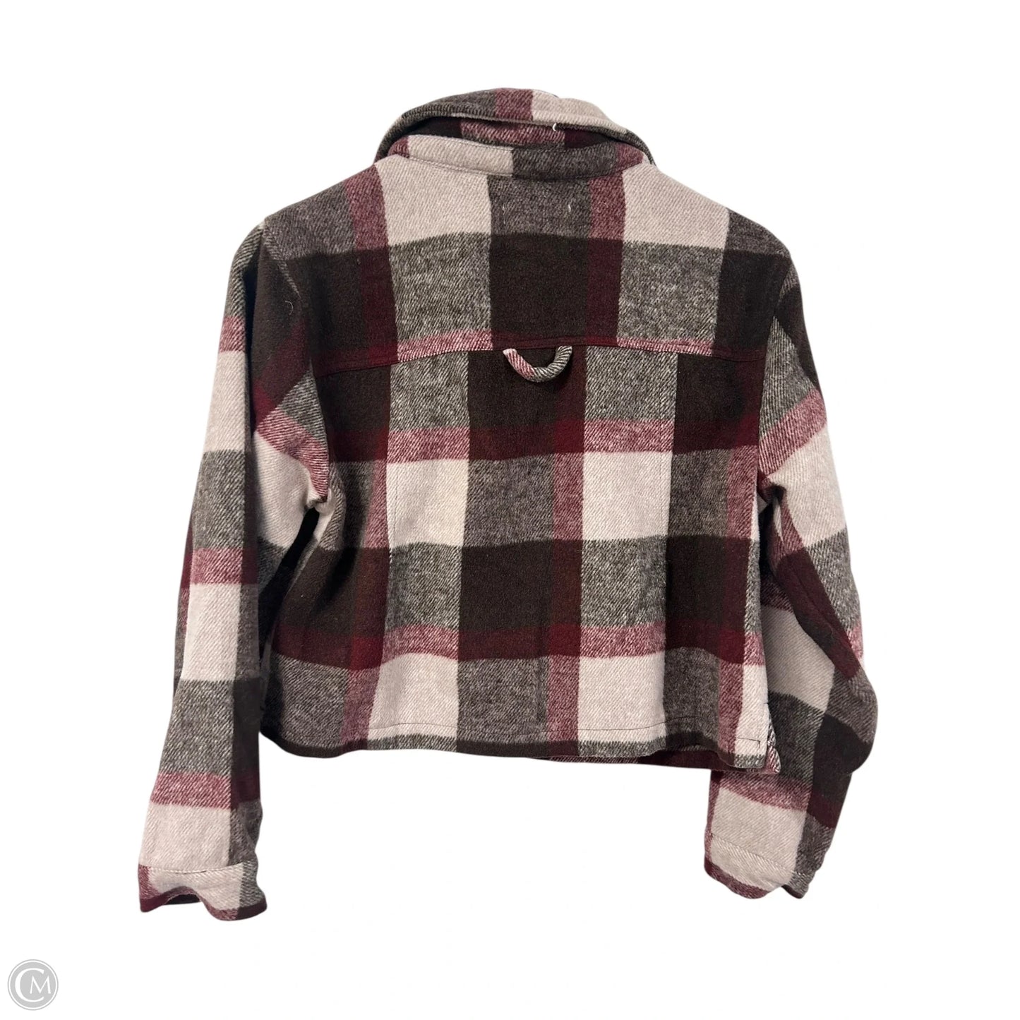 Jacket Shirt By Ashley In Plaid Pattern, Size: M