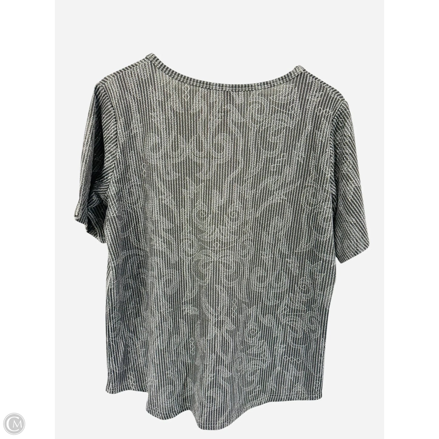 Top Short Sleeve By Clothes Mentor In Grey, Size: L