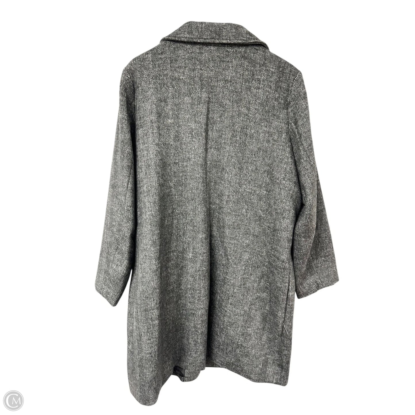 Coat Peacoat By Apt 9 In Grey, Size: Xxl