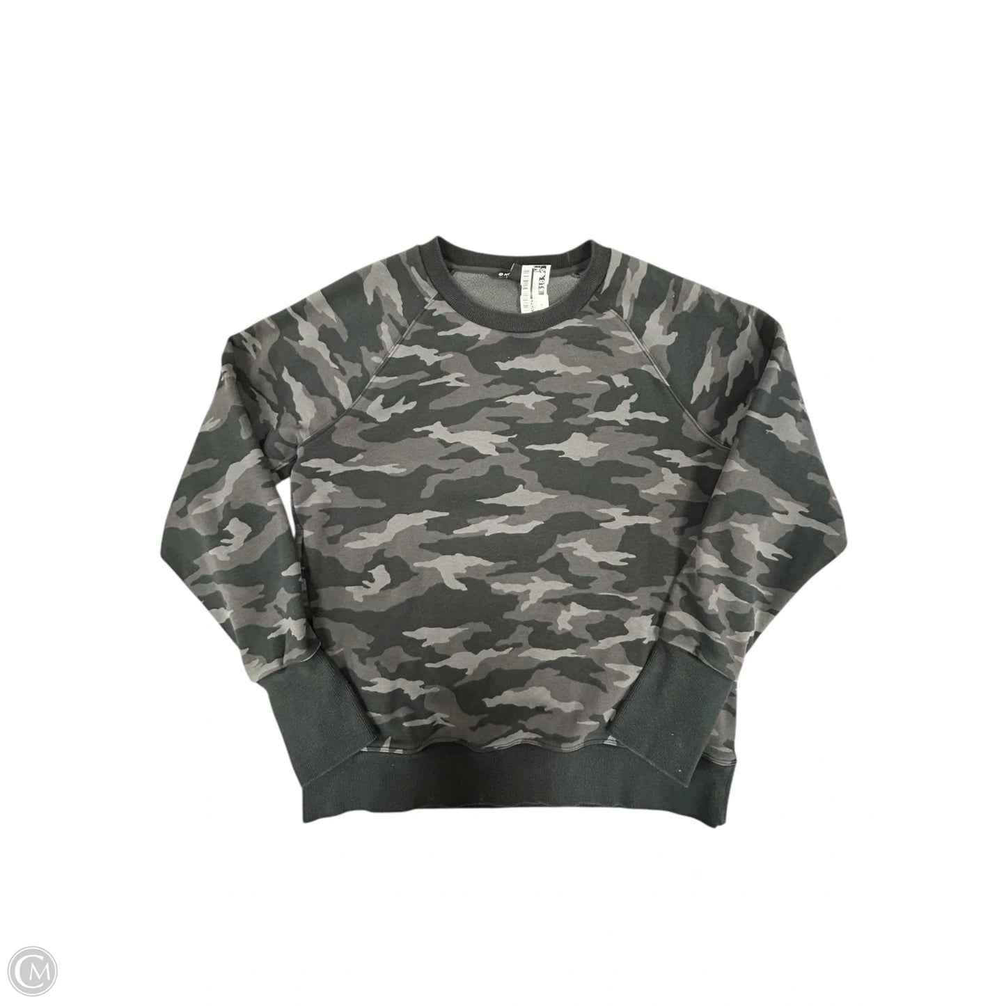 Sweatshirt Crewneck By Athleta In Black & Grey, Size: L