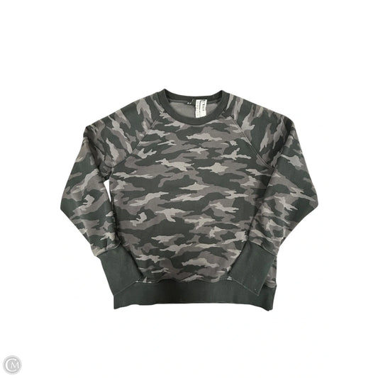 Sweatshirt Crewneck By Athleta In Black & Grey, Size: L