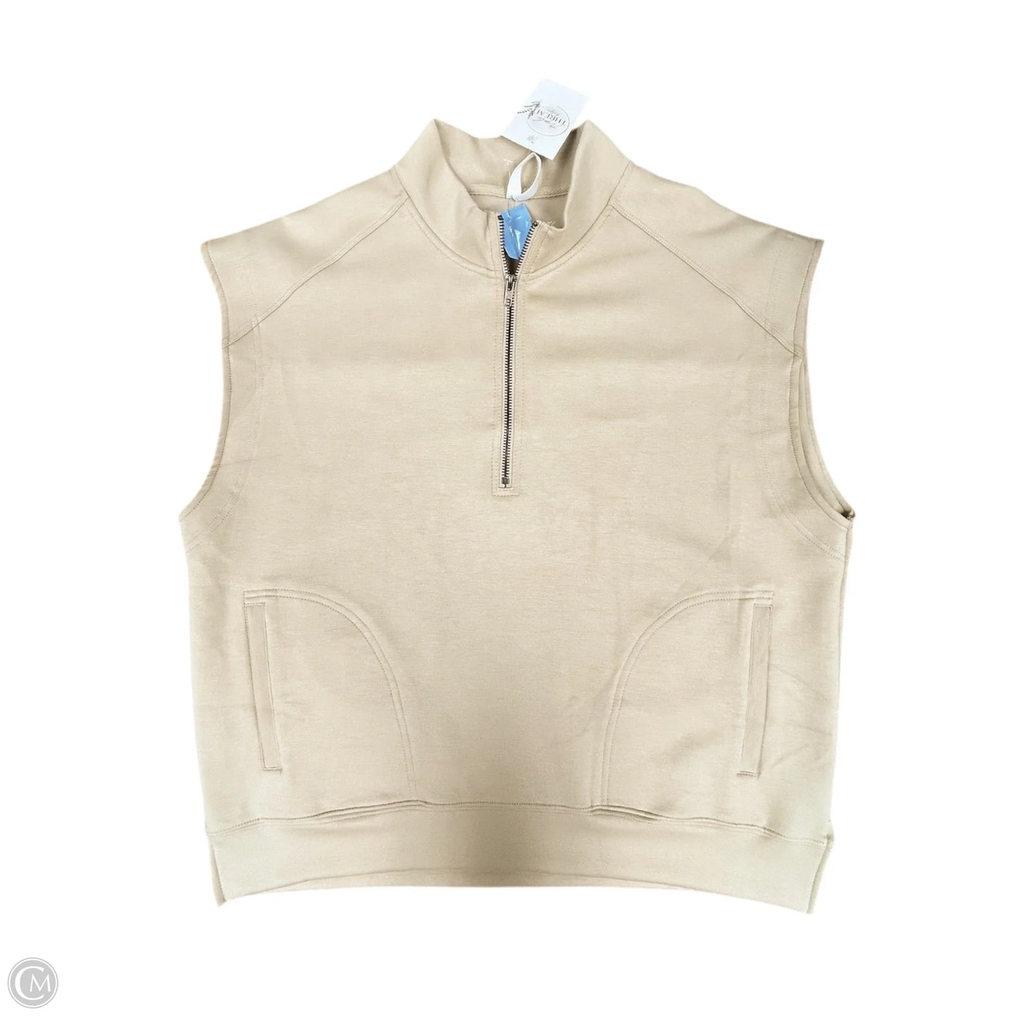 Top Short Sleeve By Wishlist In Tan, Size: L