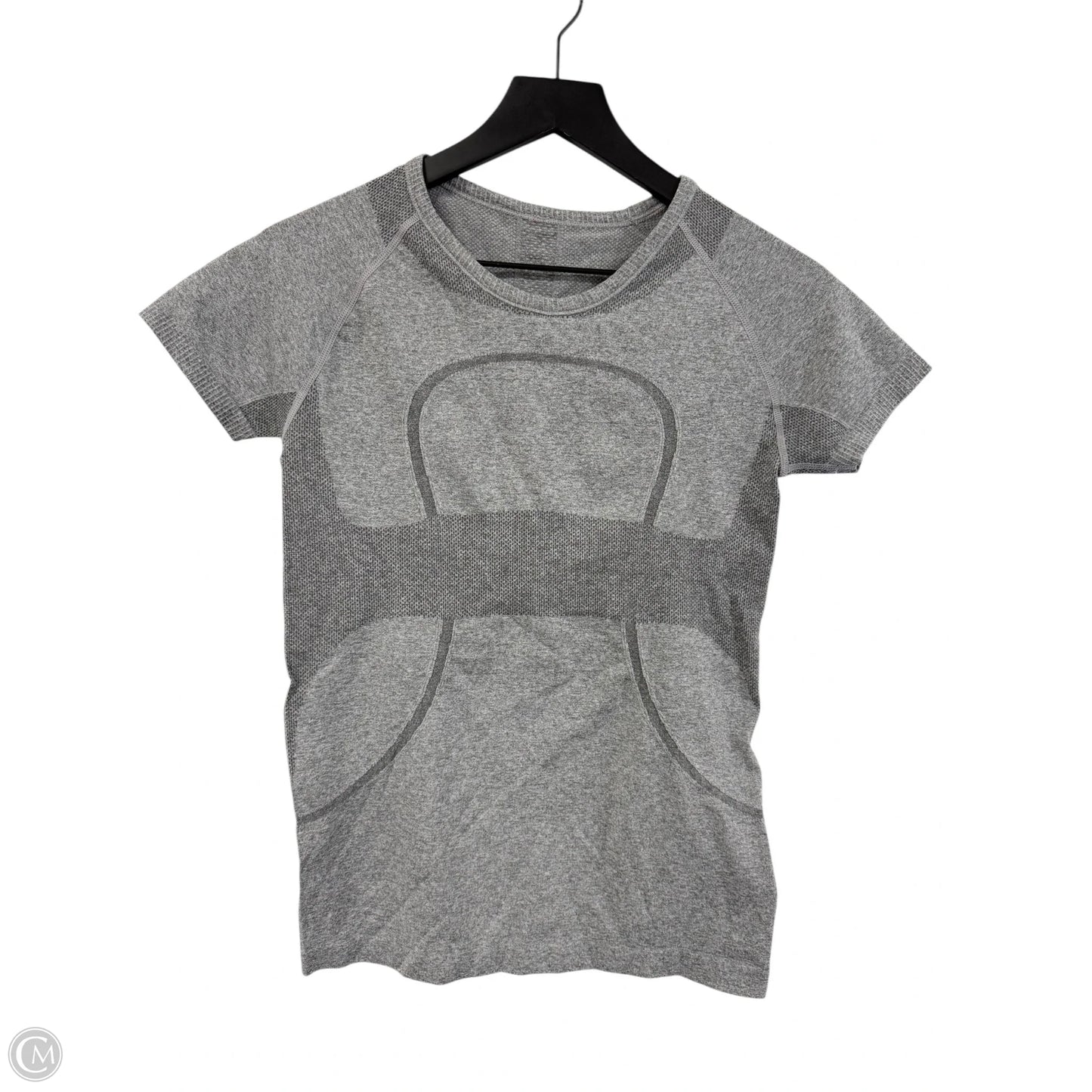 Athletic Top Short Sleeve By Lululemon In Grey, Size: S