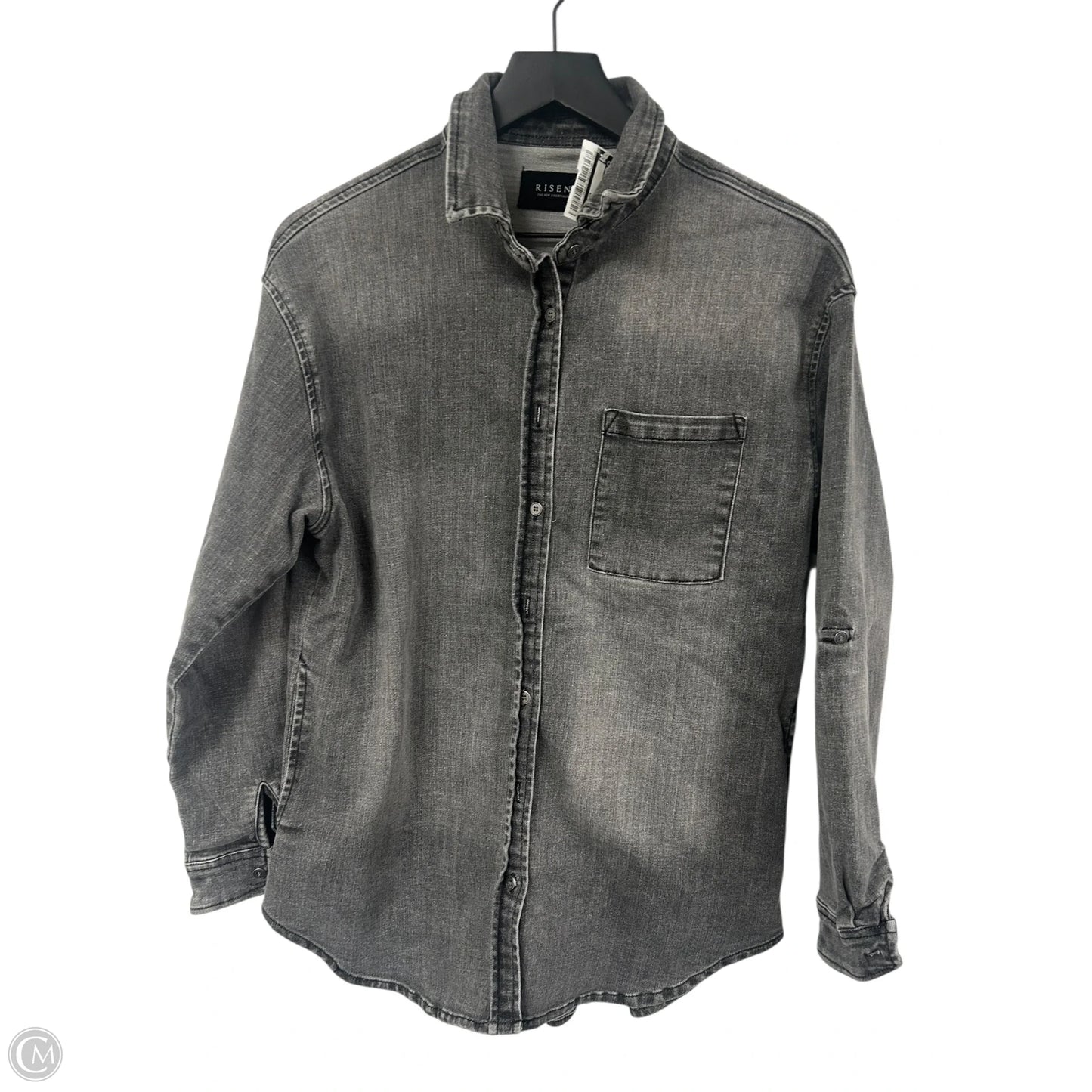Jacket Denim By Risen In Grey Denim, Size: S