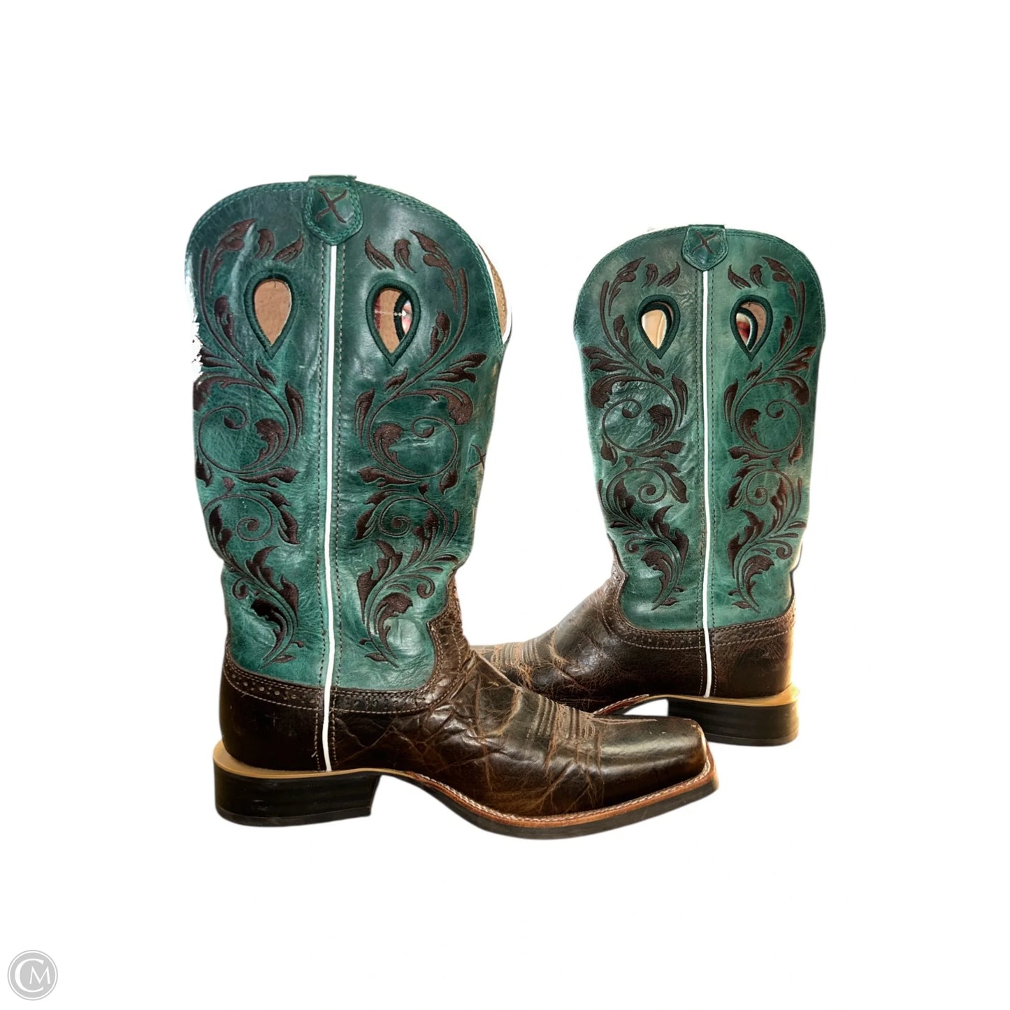 Boots Western By Cmb In Brown & Green, Size: 9