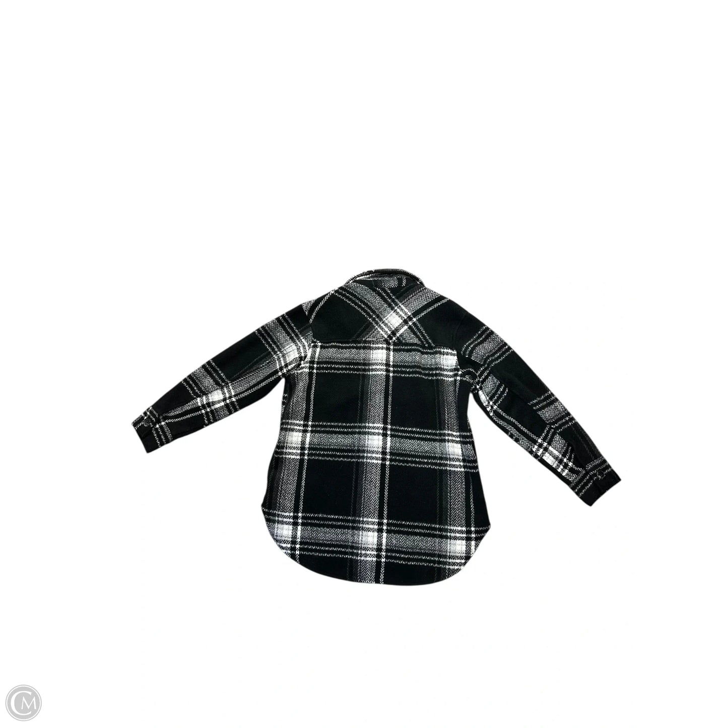 Jacket Shirt By Time And Tru In Black & Cream, Size: Xs