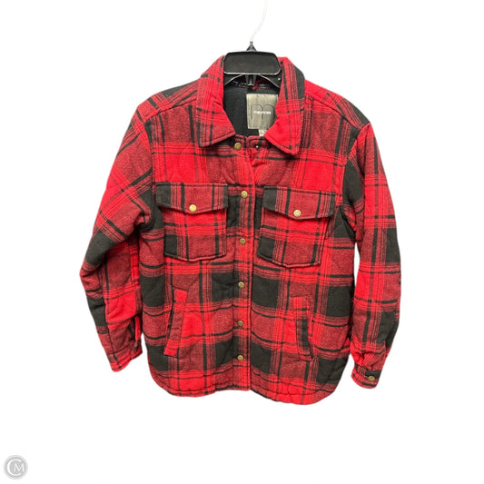 Jacket Puffer & Quilted By Maurices In Black & Red, Size: S