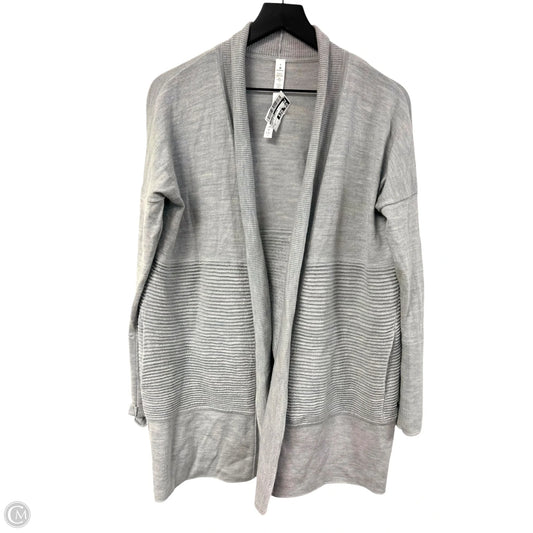 Sweater Cardigan By Lululemon In Grey, Size: 6