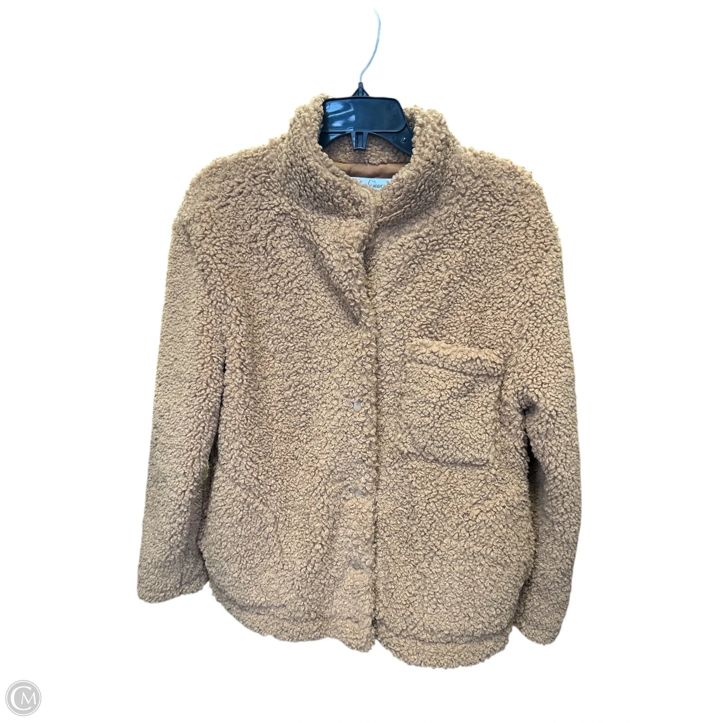 Jacket Faux Fur & Sherpa By Carly Jean In Tan, Size: M