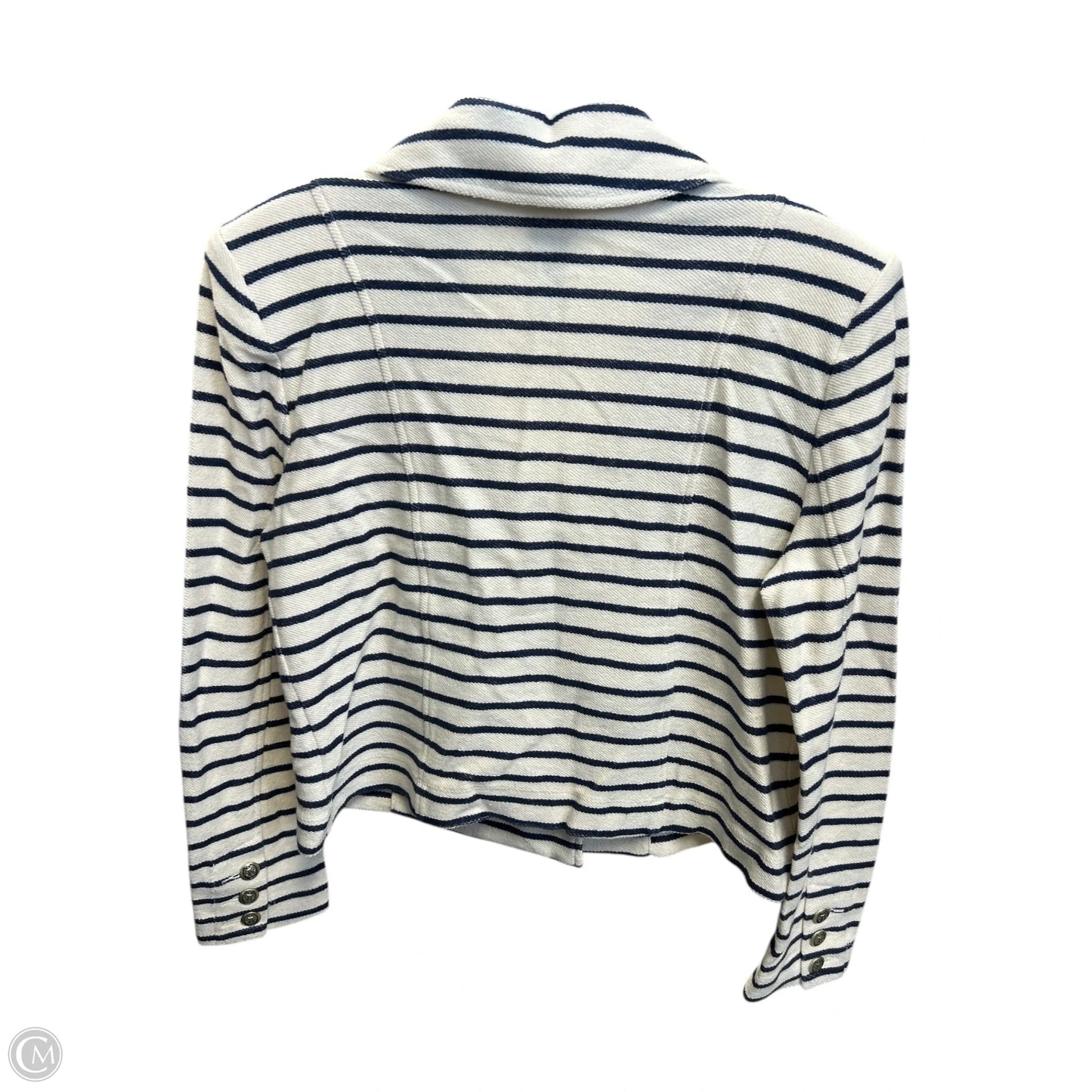 Blazer By Cabi In Blue & Cream, Size: M