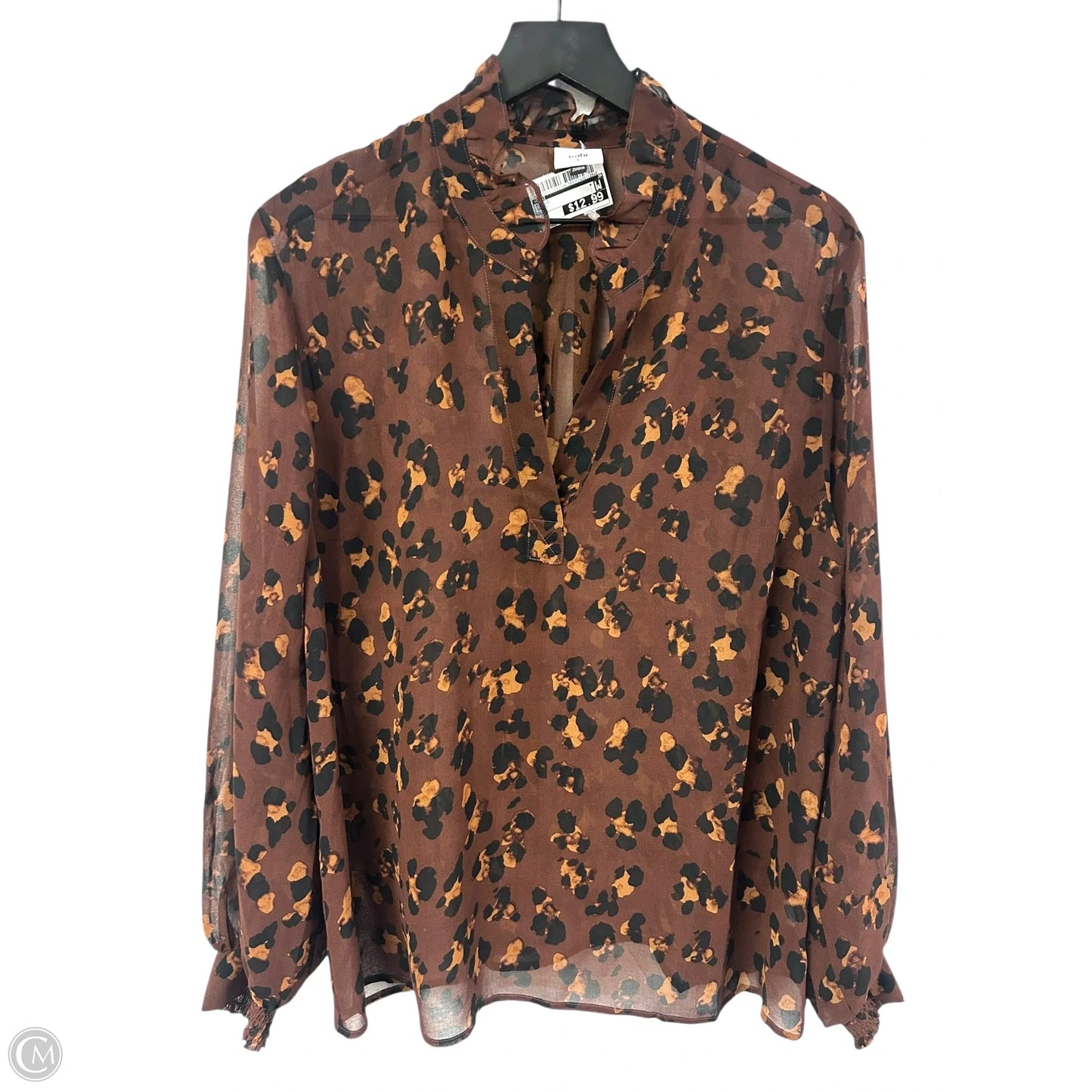 Top Long Sleeve By Cabi In Brown, Size: L