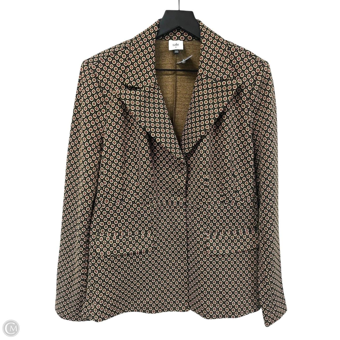 Blazer By Cabi In Black & Yellow, Size: M