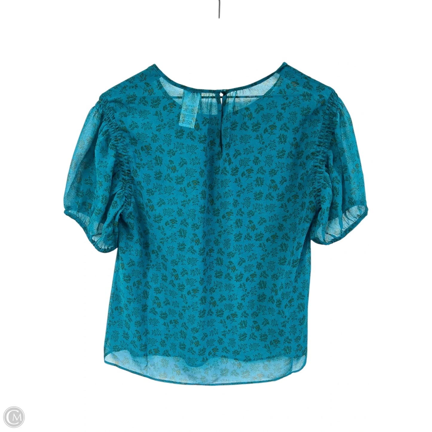 Top Short Sleeve By Cabi In Teal, Size: M