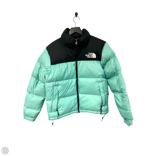 Coat Puffer & Quilted By The North Face In Black & Green, Size: M