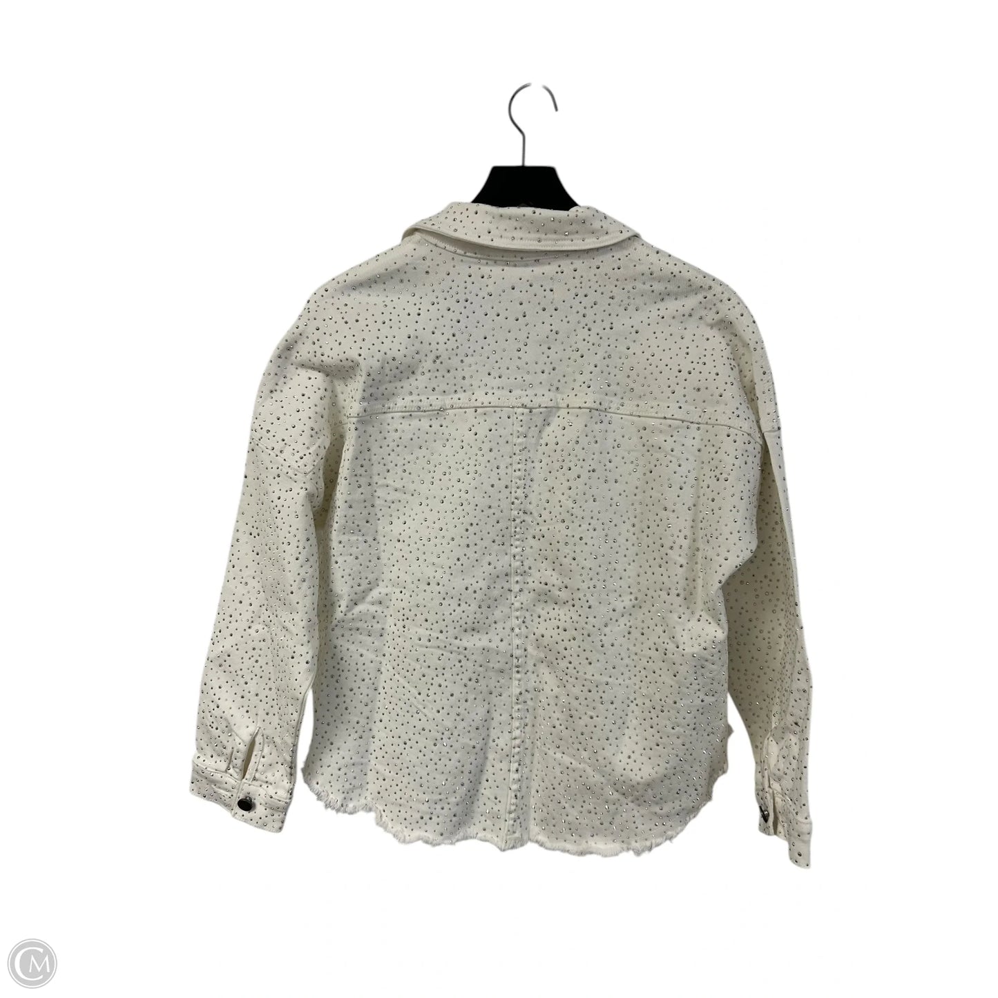 Jacket Denim By Veveret In White Denim, Size: M