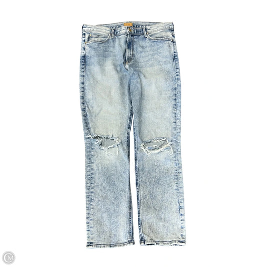 Jeans Straight By Mother In Blue Denim, Size: 12