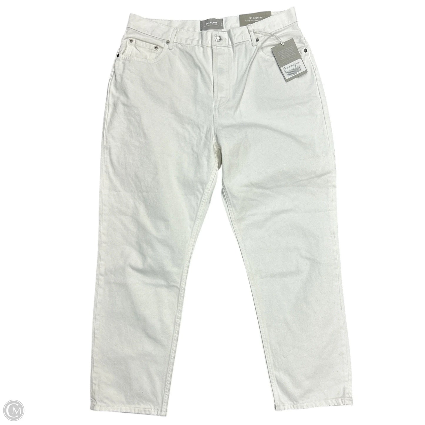 Jeans Straight By Everlane In White Denim, Size: 16