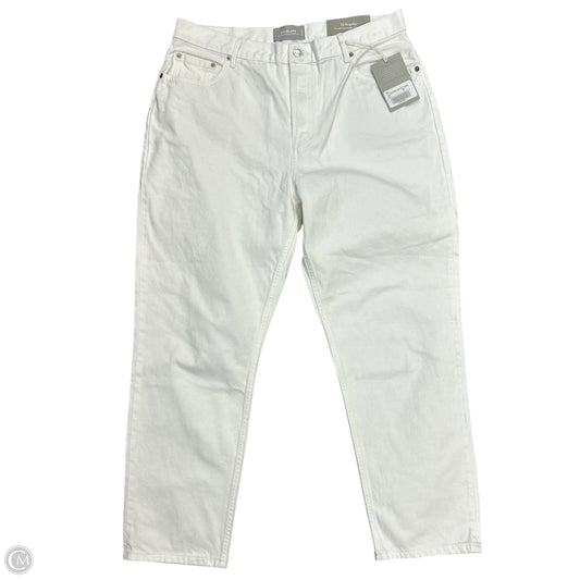 Jeans Straight By Everlane In White Denim, Size: 16