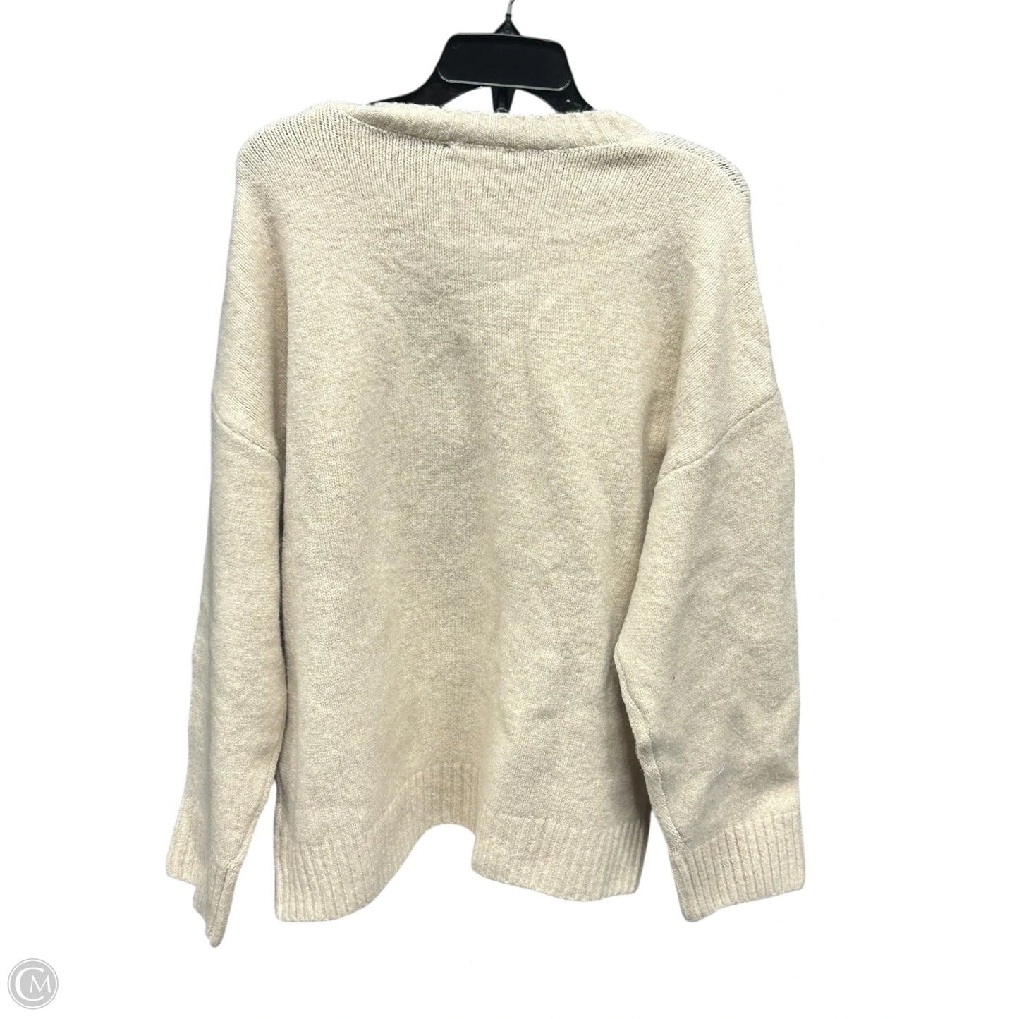 Sweater By Clothes Mentor In Cream, Size: M
