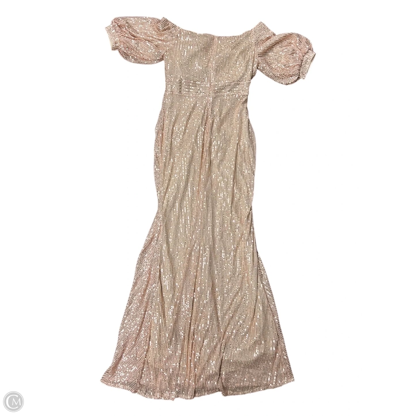 Dress Party Long By Clothes Mentor In Peach, Size: M