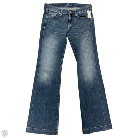 Jeans Flared By 7 For All Mankind In Blue Denim, Size: 4