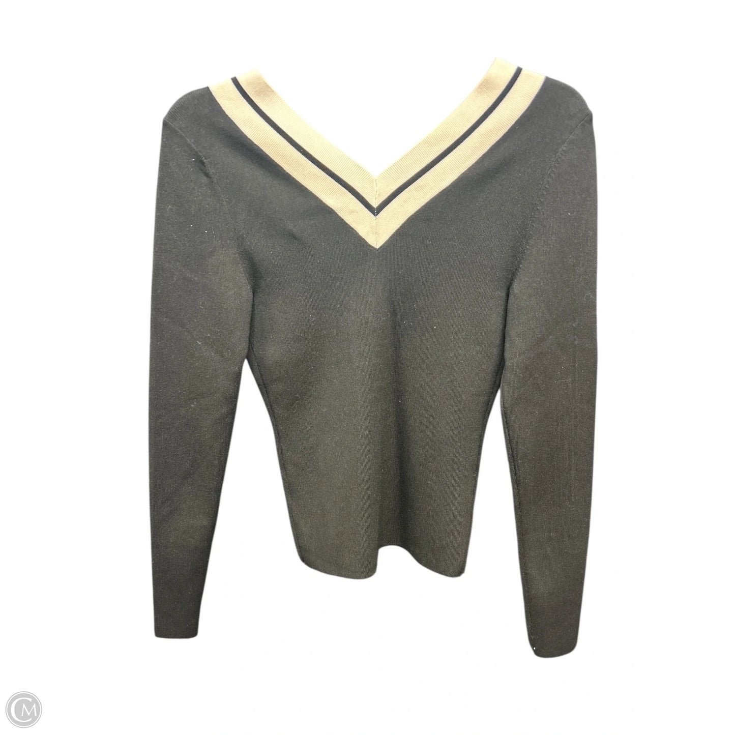 Top Long Sleeve By Express In Black & Cream, Size: Xs