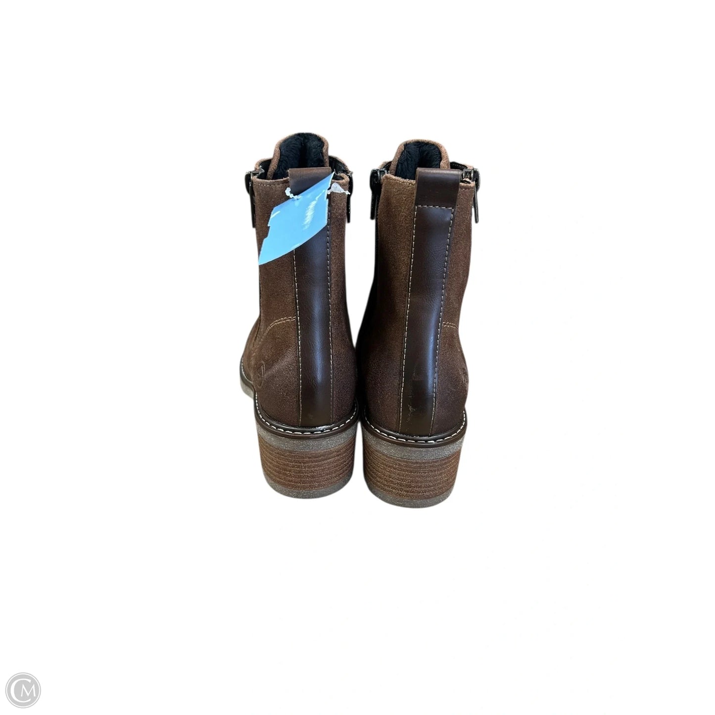 Boots Ankle Heels By Cmb In Brown, Size: 6.5