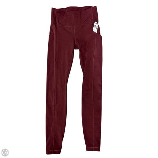Athletic Leggings By Athleta In Maroon, Size: Xs