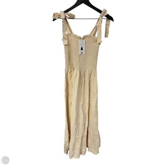 Dress Casual Midi By Zesica In Cream, Size: S