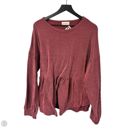 Top Long Sleeve By The Nines In Red, Size: L