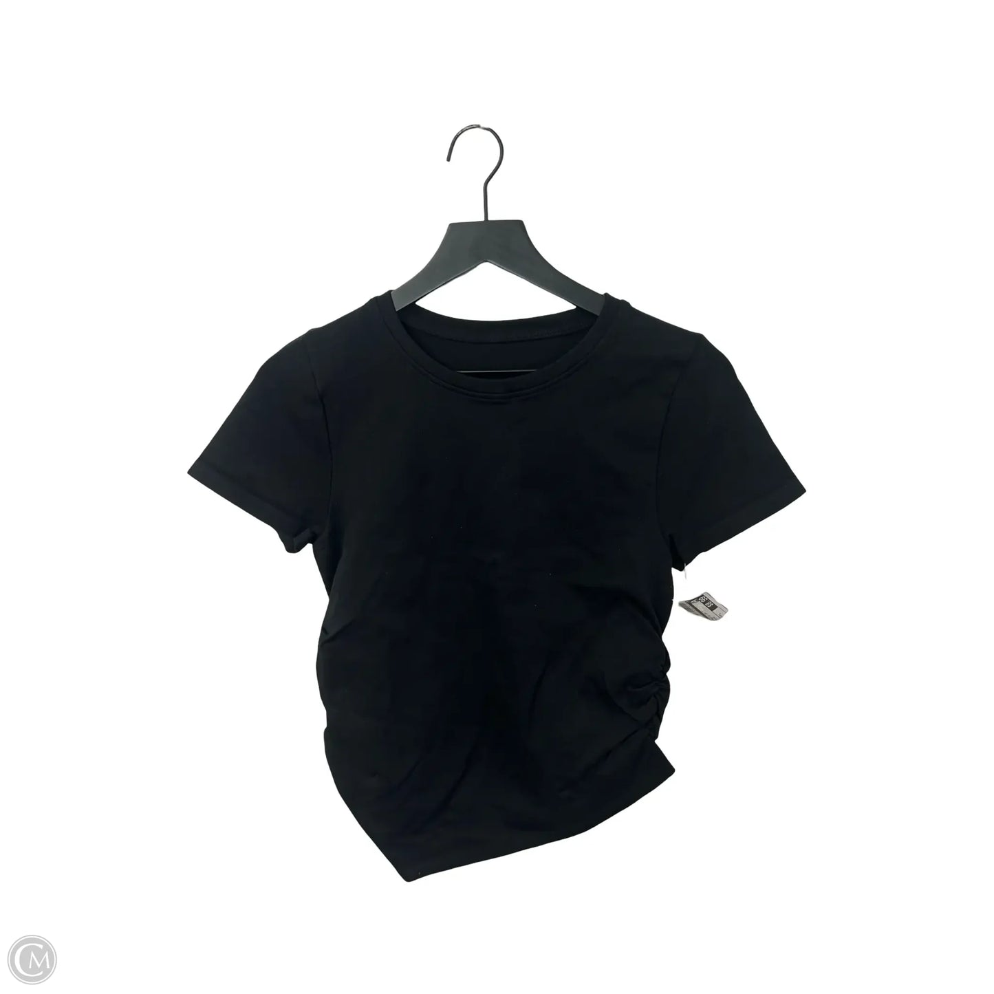 Athletic Top Short Sleeve By Oqq In Black, Size: L
