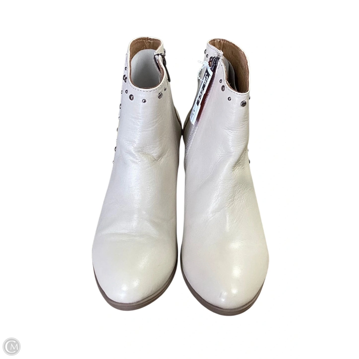 Boots Ankle Heels By Spring Step In Cream, Size: 8.5