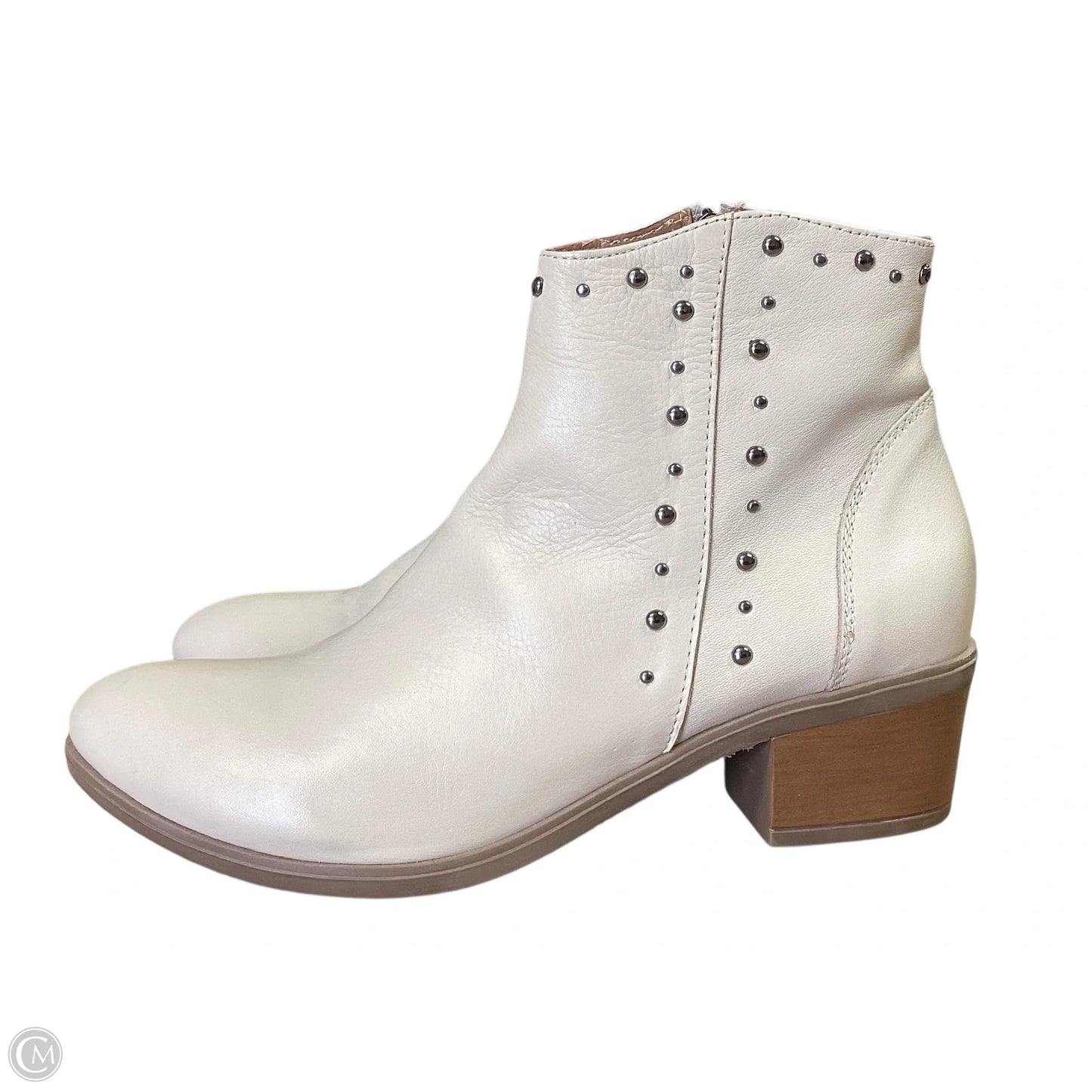 Boots Ankle Heels By Spring Step In Cream, Size: 8.5